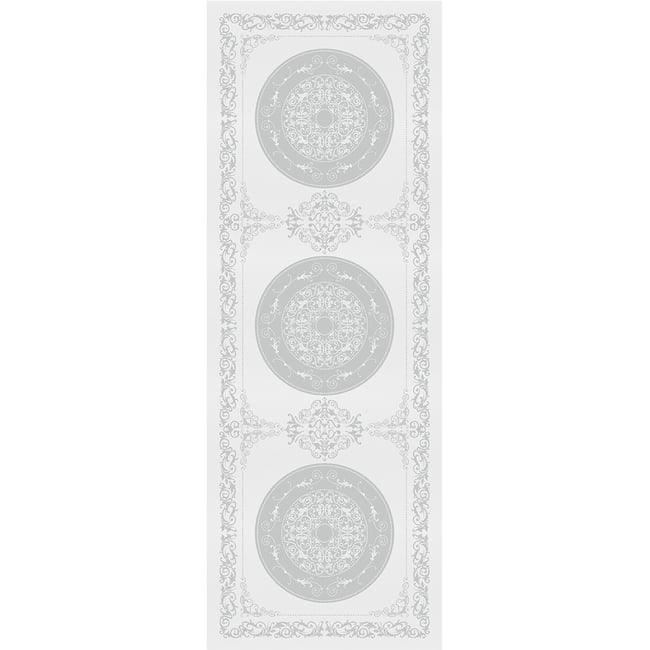Chemin de table pur coton antitache COMTESSE blanc <span itemprop=