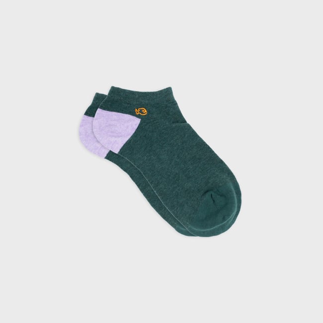 Socquettes en coton peigné UNIES vert <span itemprop=