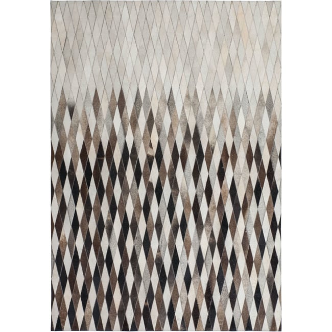 Tapis en cuir fait main, LAVISH Couleur marron <span itemprop=