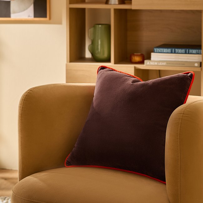 MADE.COM Bailey Brushed Cotton Velvet Filled Cushion - MADE