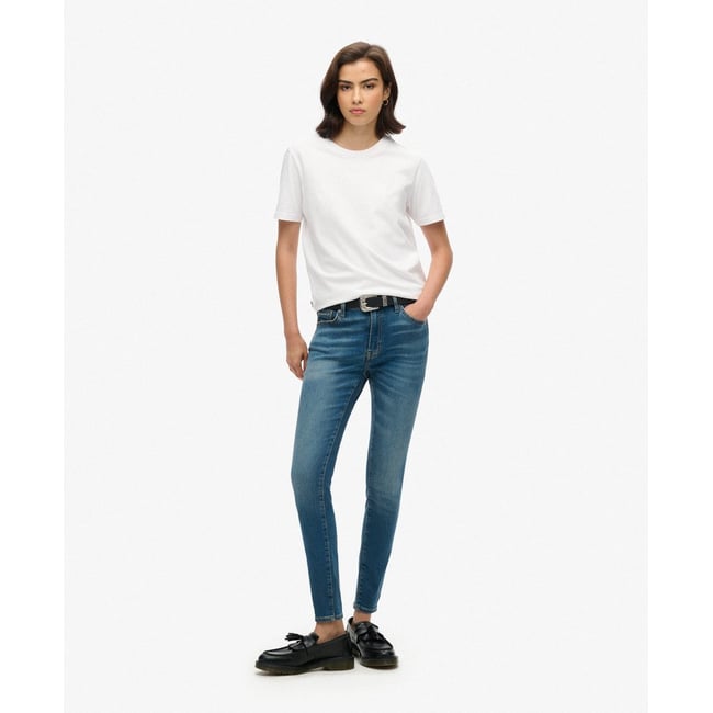 Jean skinny Vintage à taille mi-haute en coton biologique - SUPERDRY