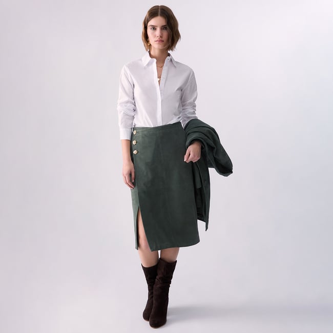 Chemise en popeline blanc et je t'aime <span itemprop=