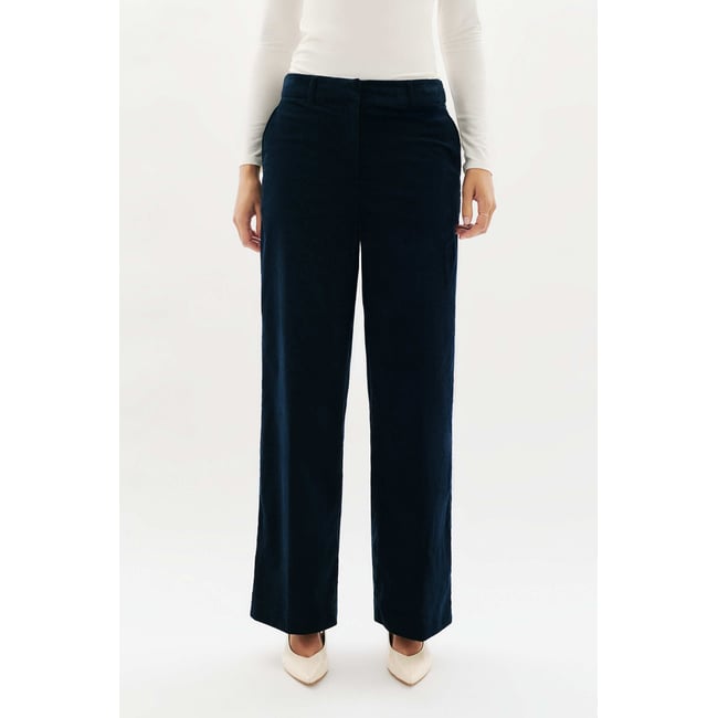 Pantalon PESUVIOVELOURS bleu marine <span itemprop=