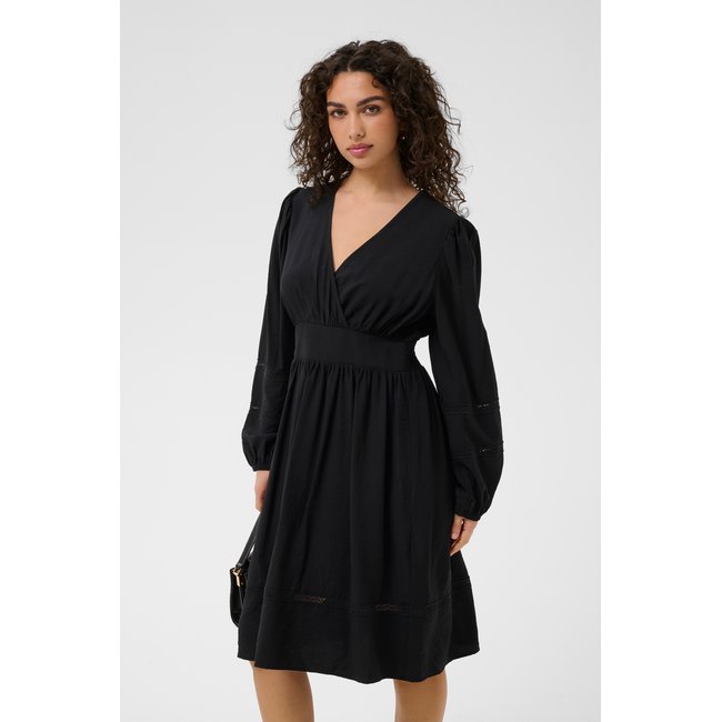 Robe coupe serré noir black deep <span itemprop=
