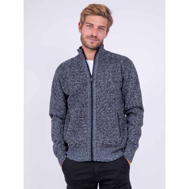 Gilet Zippé Col Montant Labirou gris foncé <span itemprop=