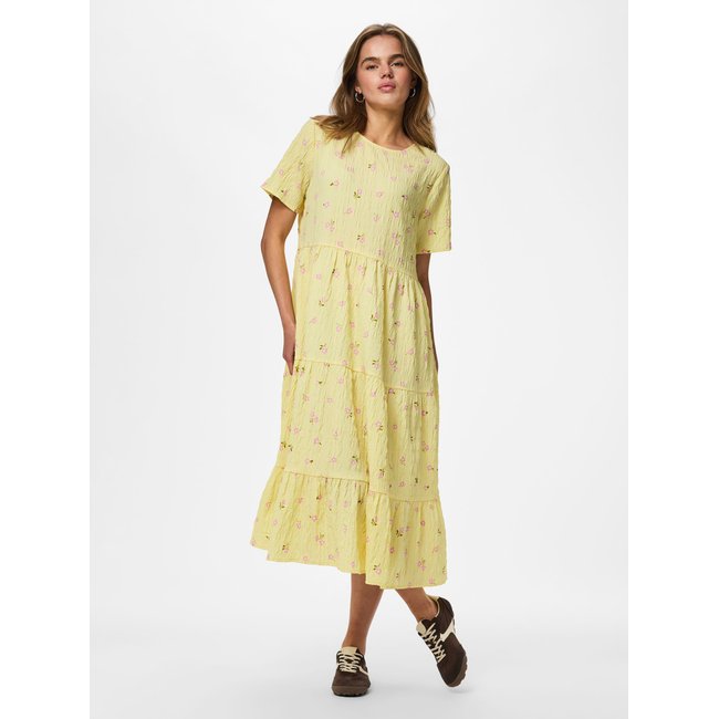 Robe Mi-Longue jaune - french vanilla1 <span itemprop=