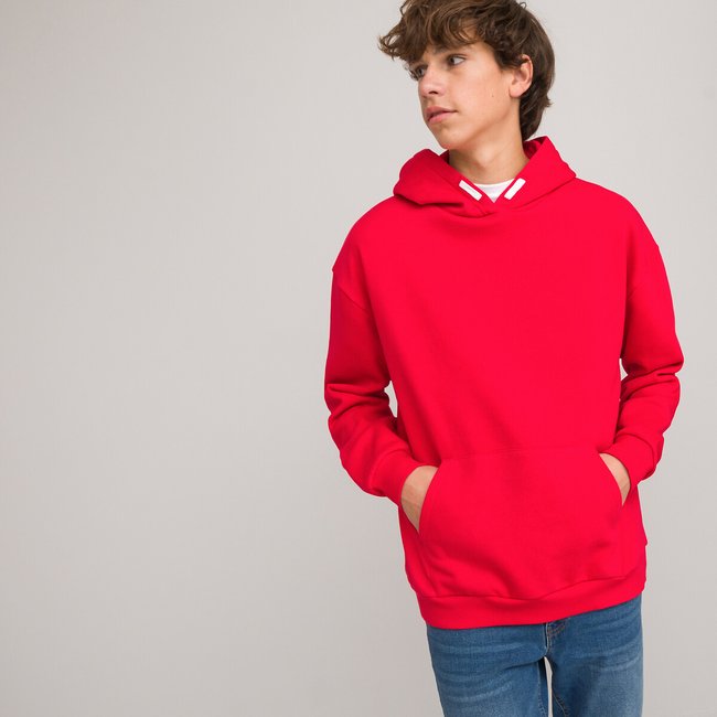 Oversized hoodie red best sale