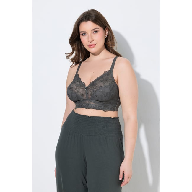 Soutien-gorge de maintien, sans armatures gris vert foncé <span itemprop=