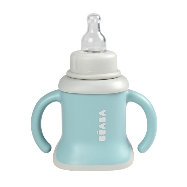 Tasse d'apprentissage évolutive 3 en 1 EVOLUCLIP Couleur vert aéré <span itemprop=