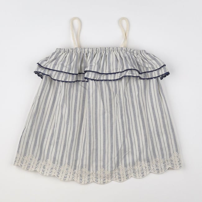 Robe Débardeur One Step Taille 38 En Coton/lin Beige - Occasion Très Bon état