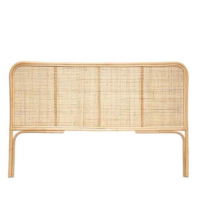 Tête de lit en rotin tressé RONNIE Couleur beige <span itemprop=