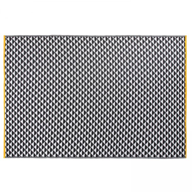 Tapis d'extérieur en PVC scandinave Couleur noir <span itemprop=