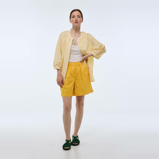 Short en coton sedum <span itemprop=