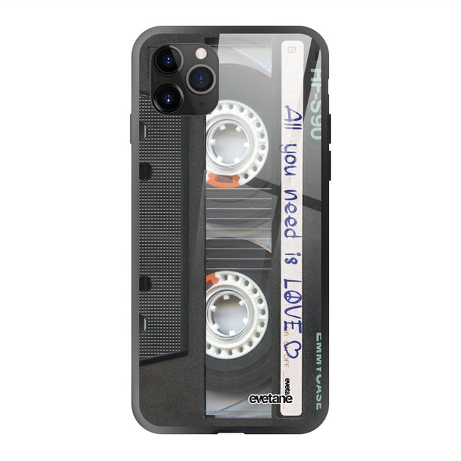 Coque en verre trempé iPhone 11 Pro Max cassette <span itemprop=
