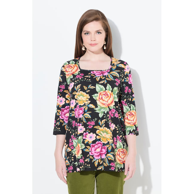 T-shirt à fleurs - ULLA POPKEN