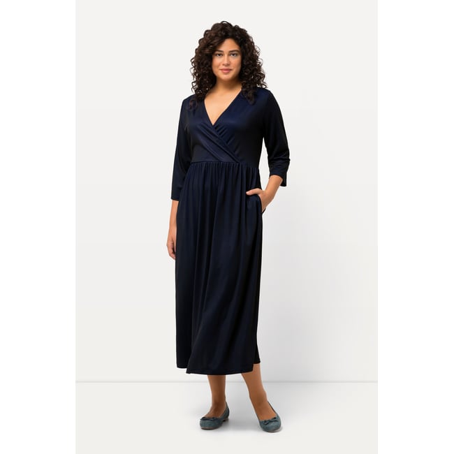 Robe midi à col en V effet cache-cœur - ULLA POPKEN