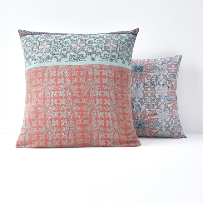 Funda de almohada de franela, Bergame gris/verde/violeta/rosa <span itemprop=