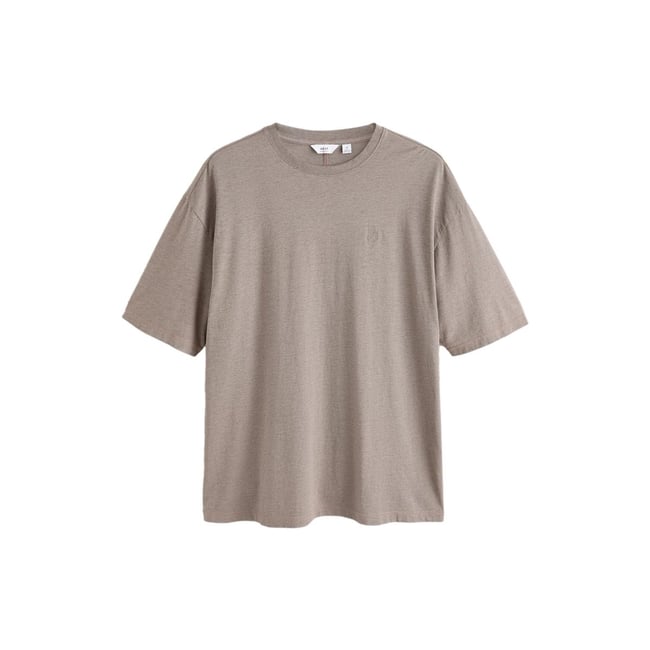 T-shirt léger teint en pièce coloris neutre chiné <span itemprop=