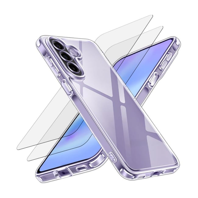 Coque Galaxy A57 antichoc + 2 vitres transparent <span itemprop=
