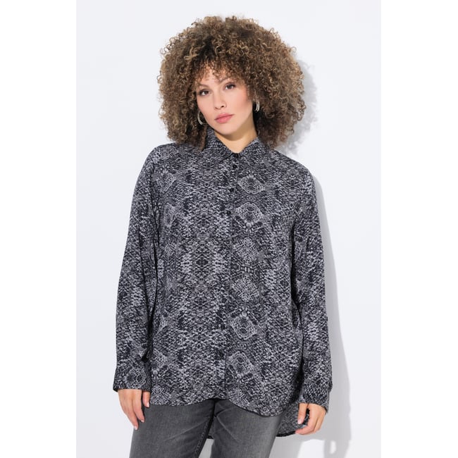 Chemisier à manches longues gris graphite <span itemprop=