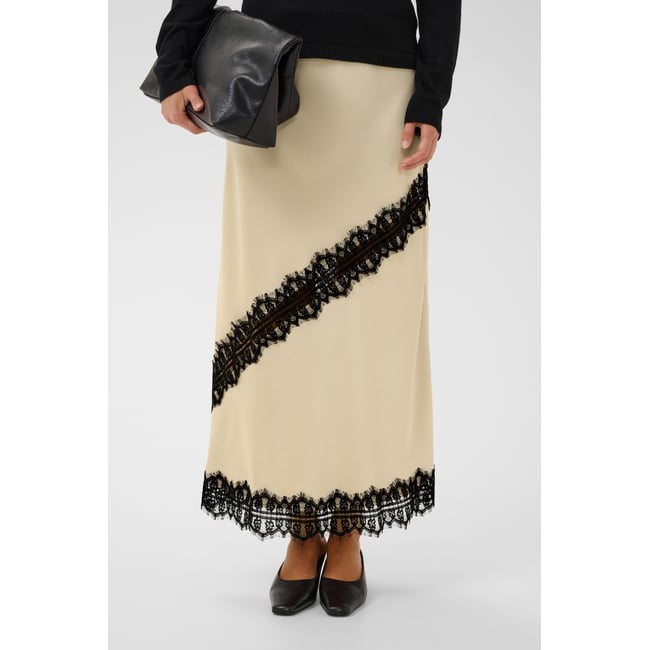 Jupe - tissage léger beige dune <span itemprop=