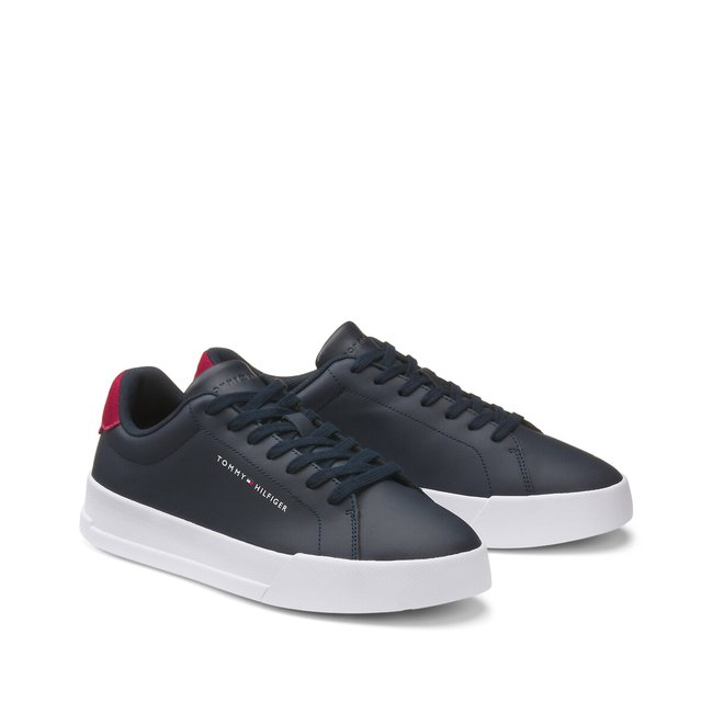Zapatillas de piel azul marino <span itemprop=