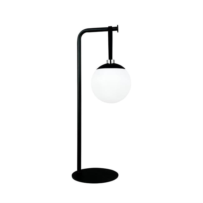 Lampe de table extérieure LED à intensité variable noire/blanche ODIN - Boule lumineuse rechargeable USB-C Couleur noir <span itemprop=