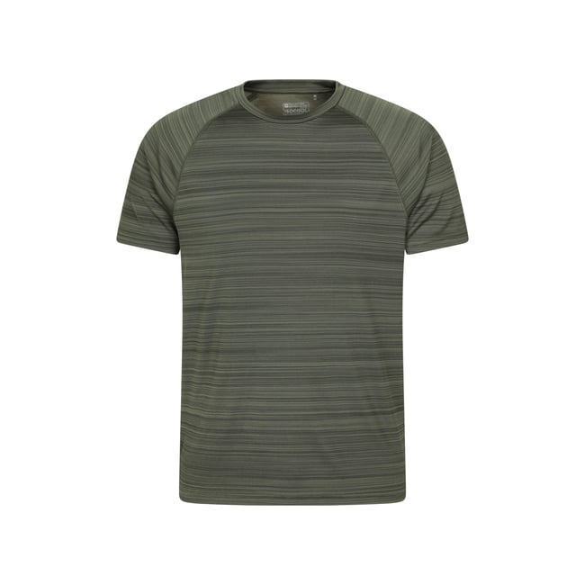 T-shirt manches courtes motif/style à rayures vert <span itemprop=