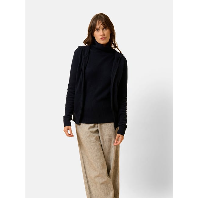 Gilet Zippé Capuche Navy Debbie bleu foncé <span itemprop=