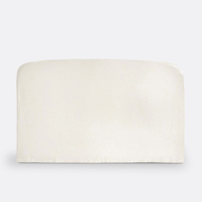 Housse de tête de lit galbée coton, Scenario blanc écru <span itemprop=