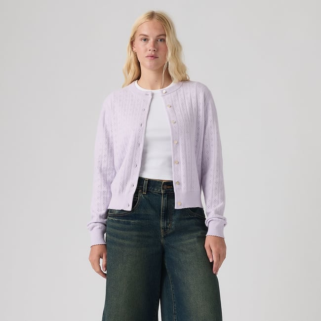 Cárdigan de cuello redondo con punto calado - LEVI'S