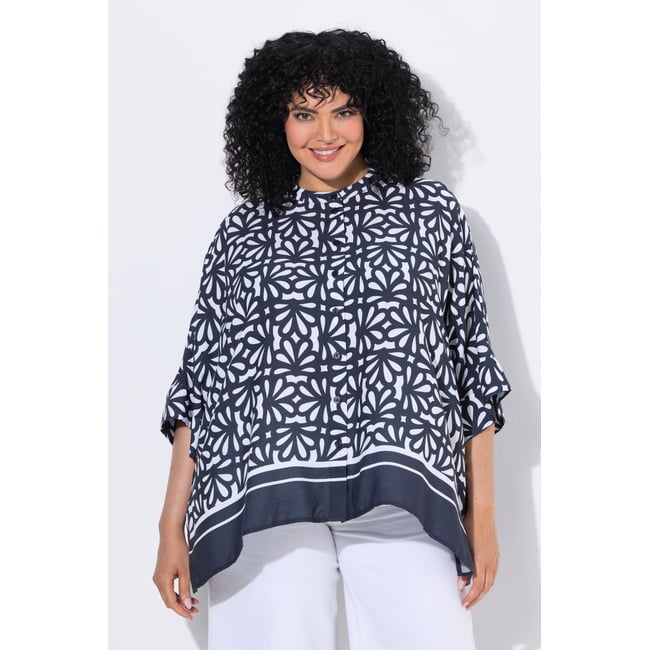 Blouse oversize à col rond et manches - ULLA POPKEN
