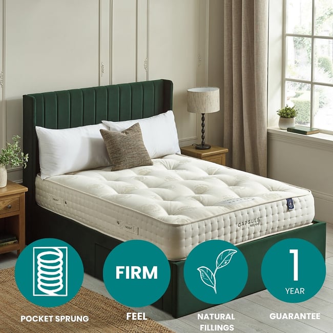 Capsule Natural Pocket Spring Mattress, cream, SO'HOME