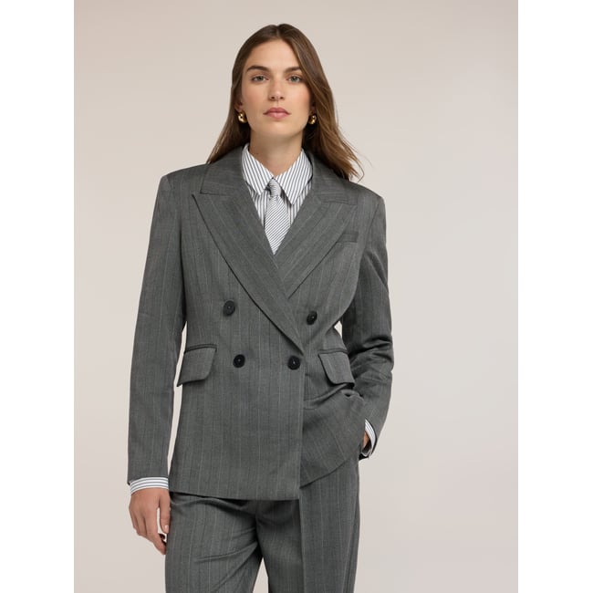 Veste croisée gris <span itemprop=