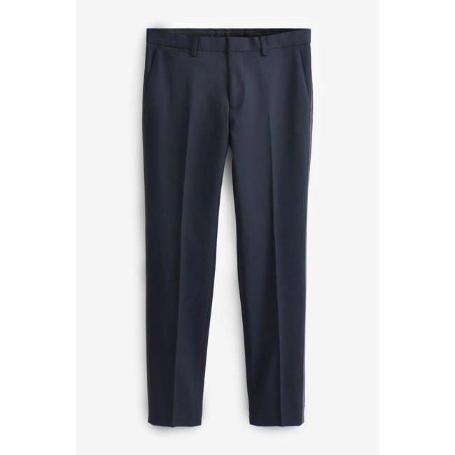 Pantalon de smoking skinny bleu marine <span itemprop=