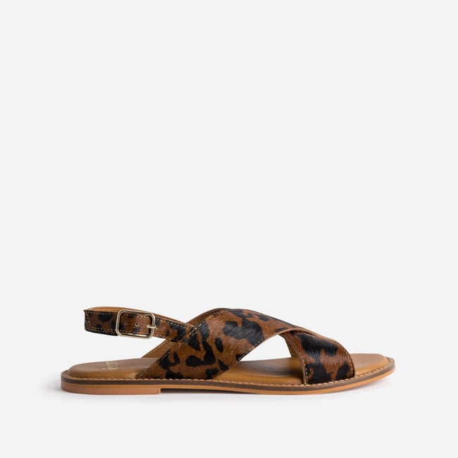 Sandale Plate en cuir SAVANAH vache <span itemprop=