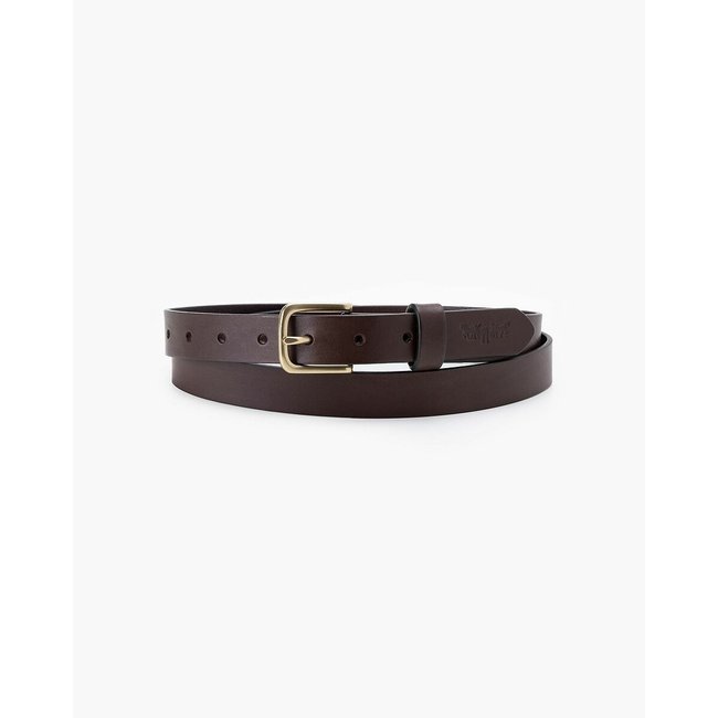Cintura in pelle New Narrow marrone scuro LEVI'S