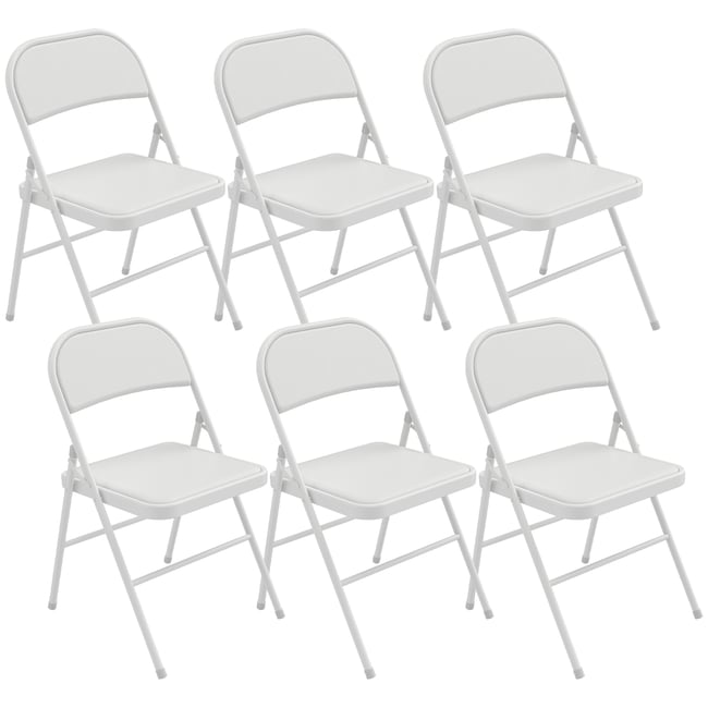 Chaise pliante Revêtement synthétique Blanc Couleur blanc <span itemprop=