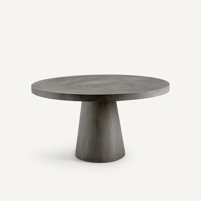 Mesa de jardín redonda de rockstone, Argine gris cemento <span itemprop=