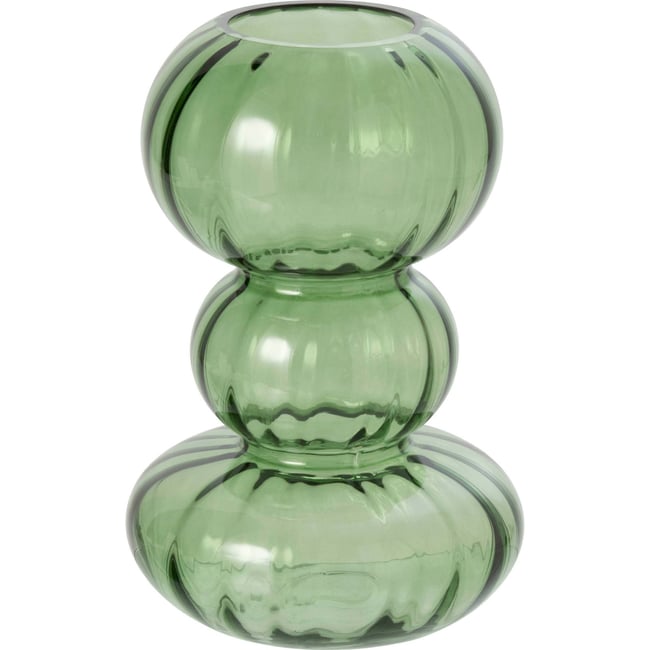 Vase bulle rond en verre Couleur vert <span itemprop=