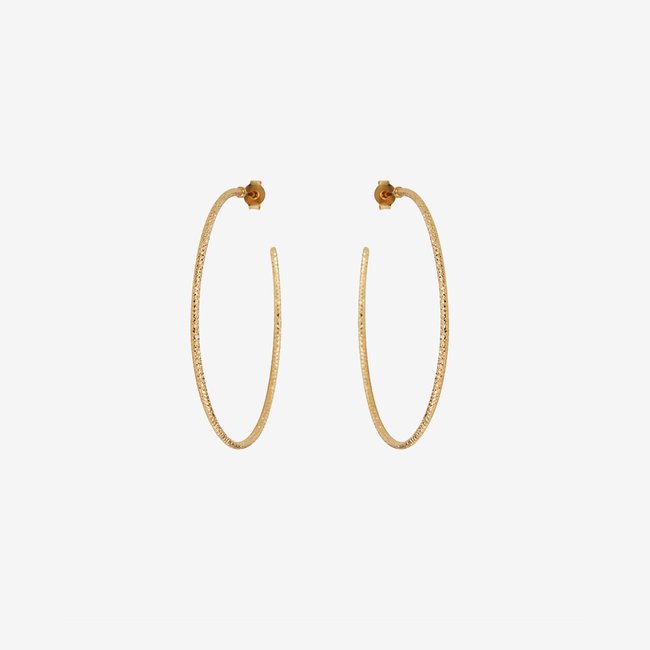 Creoles dorées - bling doré <span itemprop=
