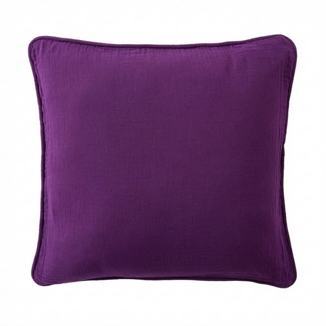 Coussin carré déhoussable 45x45 cm Gaze de Coton Hampton Opulence opulence <span itemprop=