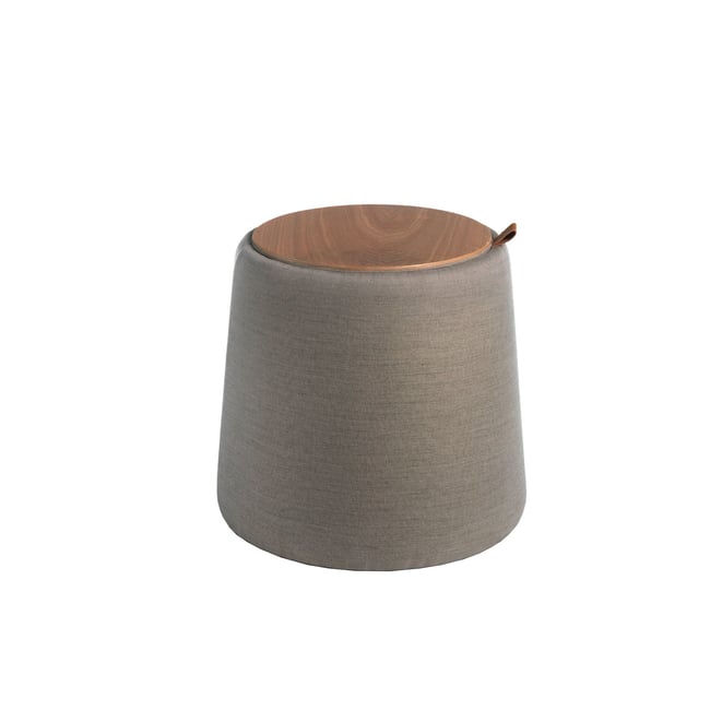 Pouf en tissu Couleur gris |chêne <span itemprop=