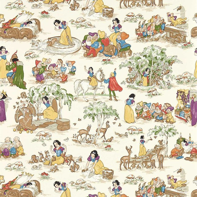 Snow White Whipped Cream Wallpaper, cream, SANDERSON X DISNEY