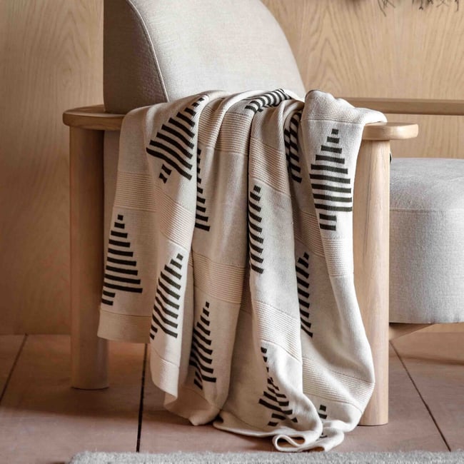 Woodland Tree Knit Throw, natural, ÉDITÉ