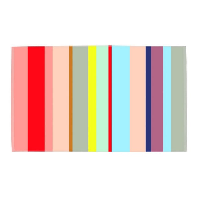 Tapis de bain coton rayé  NIZZA Couleur multicolore <span itemprop=
