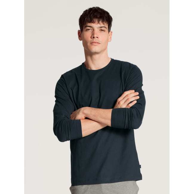 T-shirt à manches longues manches longues Coton REMIX BASIC SLEEP saphir foncé <span itemprop=
