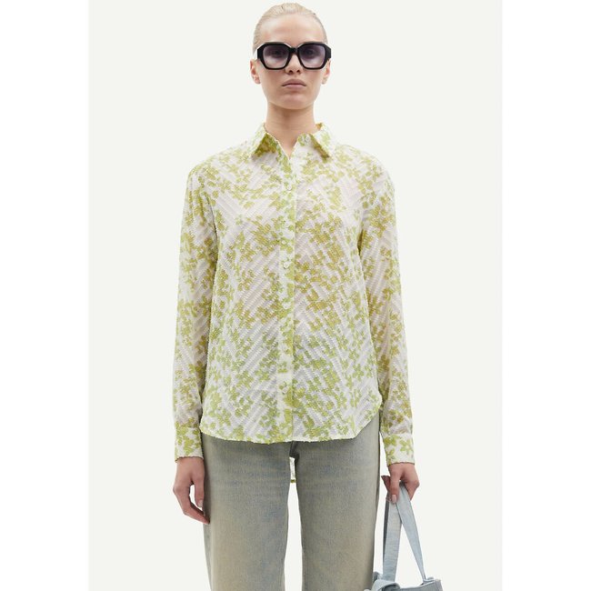 Chemise manches longues MILLY olive <span itemprop=