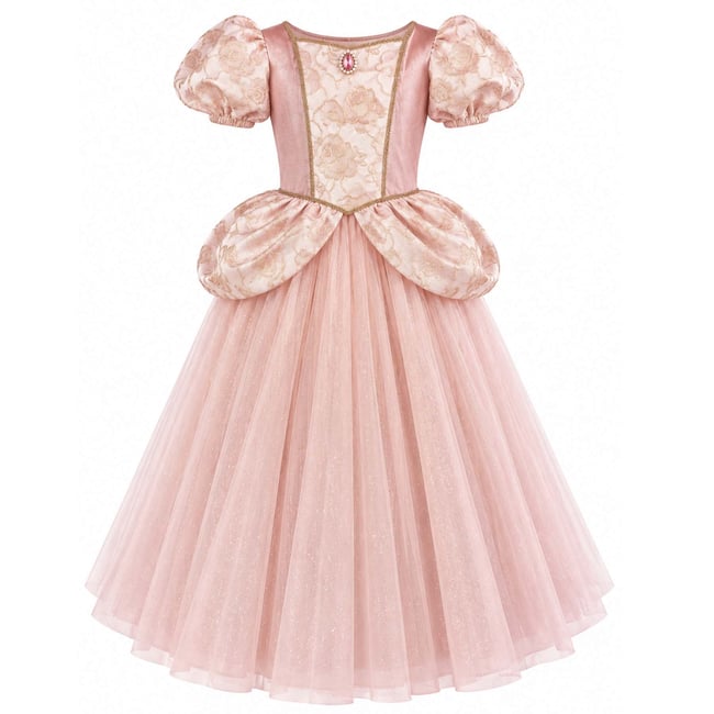 Déguisement enfant robe de princesse Aurélia rose <span itemprop=
