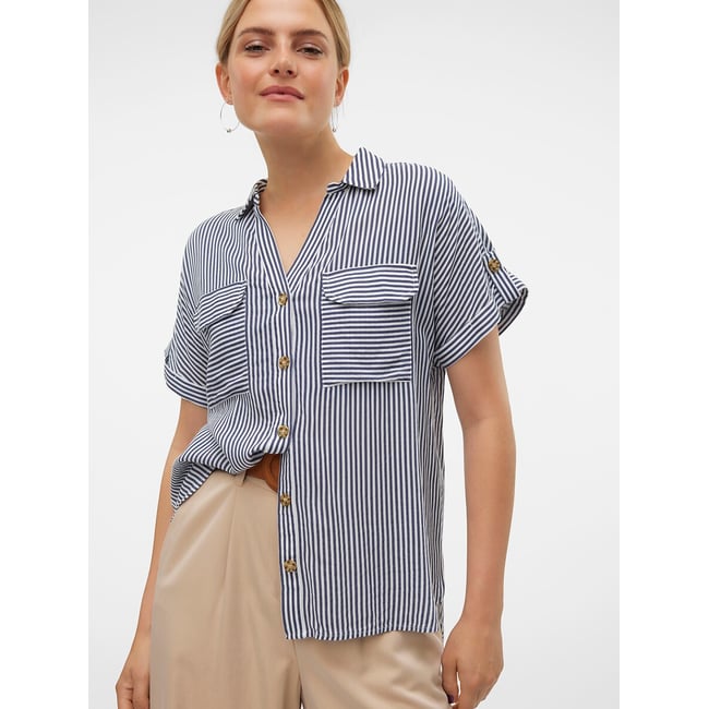 T shirt col polo, manches courtes  - VERO MODA
